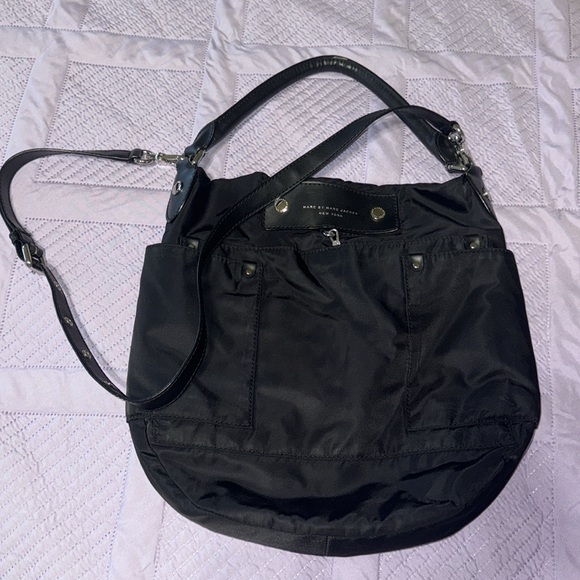 Marc by Marc Jacobs Black Nylon Crossbody/Shoulder Handles Hobo Bag - Picture 5 of 9
